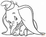 Dumbo Coloring Pages Printable Cartoon Shy Disney Baby Cloring Elephant Drawing Print Template Mom Colouring Sheets Kids Characters Info Clipart sketch template
