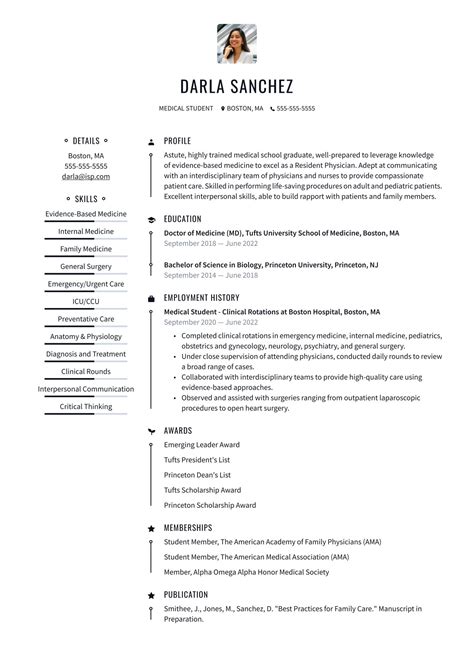 medical student resume examples writing tips  resumeio