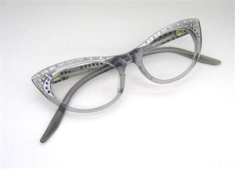 vintage rhinestone cat eye glasses sunglasses by vintage50seyewear