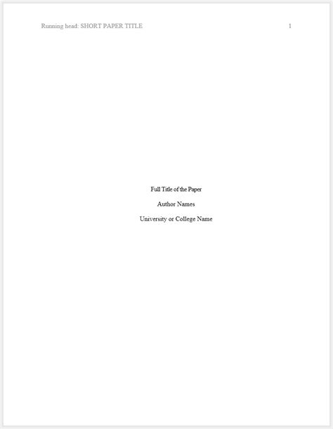 title page cover page format  template simply psychology images