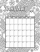 Kids Printable January sketch template