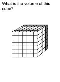 volume   cube cube   side length  units