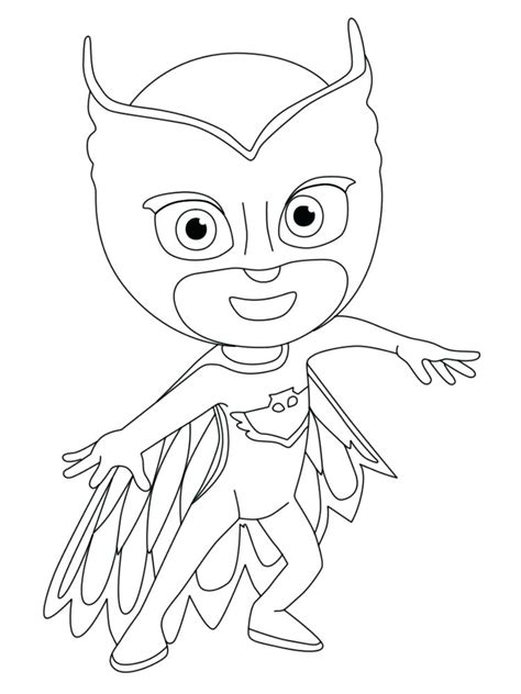 pj mask owlette coloring pages  getcoloringscom  printable