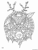 Coloring Tribal Deer Pages Pattern Adults Printable Folk Sheets Book Animals Template sketch template