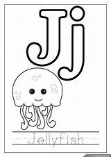 Jellyfish Colorear Letra Havrilla Englishforkidz sketch template