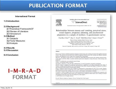 research  imrad form  imrad introduction examples imrad