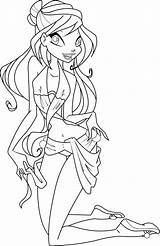 Coloring Bloom Swimsuit Bikini Icantunloveyou Deviantart Winx Pages Template Print Sheets Group Coloriage sketch template