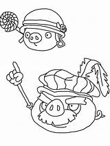 Angry Birds Coloring Pages Pigs Pig Getdrawings sketch template