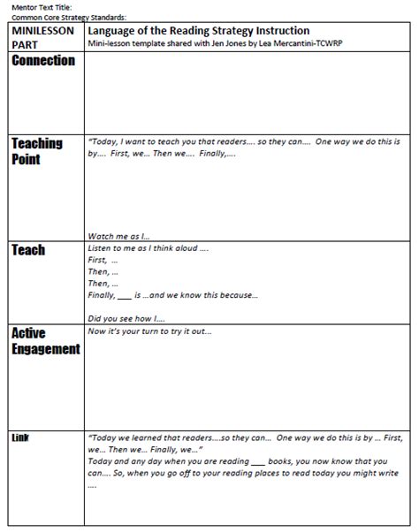 search results  lucy calkins lesson plan template calendar