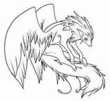 Wolf Winged Coloring Pages Anime Wolves Lines Drawings Drawing Female Wings Demon Dragon Deviantart Draw Template Colouring Head Characters Choose sketch template