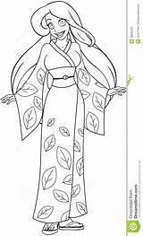 Kimono Kaukasische Farbton Designlooter Caucasian sketch template