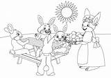 Bunnies Pages Coloring Easter Spring Index Print sketch template