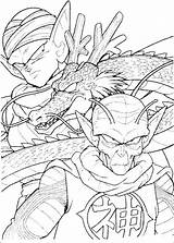 Dragon Ball Coloring Piccolo Shenron Kids Kami Sama Pages Few Details sketch template