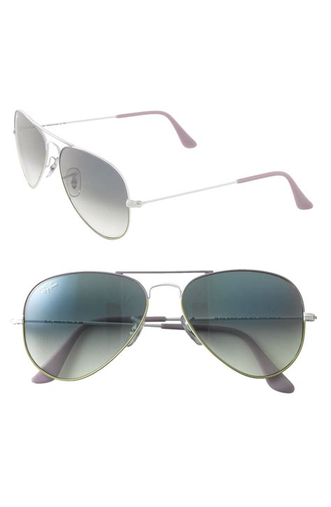 ray ban original aviator sunglasses in gold lilac white green lyst