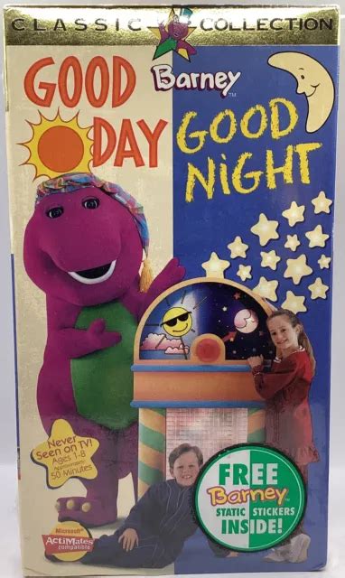 barney good day good night vhs  sealed  great condition