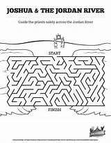 Joshua Jordan Crossing Lessons Lesson Mazes Jericho Perfect sketch template