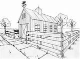 Perspective Point Two Drawing Drawings Exercise Beamer Deviantart Google Color Building House Sketch Barn School Search City Vanishing Class Landscape sketch template