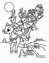 Colorare Natale Babbo Disegni Rudolph Renos Eve Sleigh Noel Rudolf Renne Slitta Renna Printable Trineo Santas Tante Piccole Reindeer Navidenos sketch template