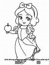 Coloring Pages Snow Chibi Disney Info Princess Baby Princesses Sheets Lines sketch template