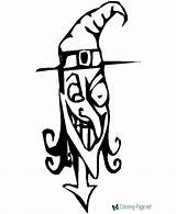 Coloring Pages Halloween Witch Scary Face Library Color Insertion Codes sketch template