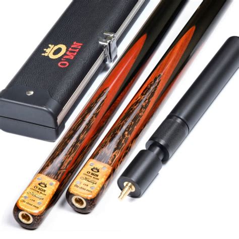 omin hell lips series snooker cue stick 9 8mm tip ash shaft brass