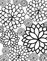Flower Coloring Pages Pattern Getdrawings sketch template