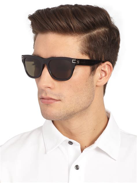 lyst givenchy resin wayfarer sunglasses in black for men