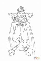 Coloring Piccolo Pages Crossed Arms Powerful Looks His Drawing Printable Print sketch template