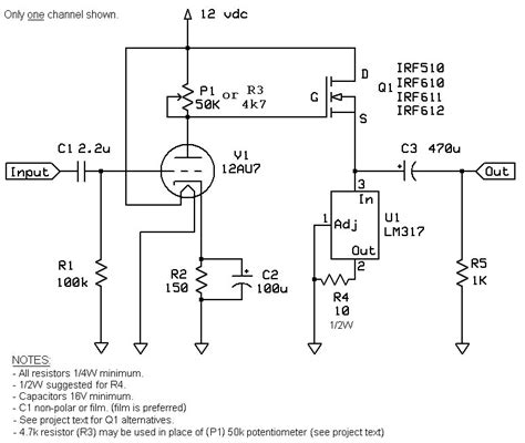 tube amplifier wiring diagram