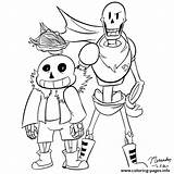 Sans Coloring Papyrus Pages Undertale Printable Print Color Chara Temmie Book Sketch Colorings Template sketch template