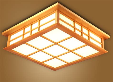 japanese ceiling light lamp led square 45 65cm flush mount