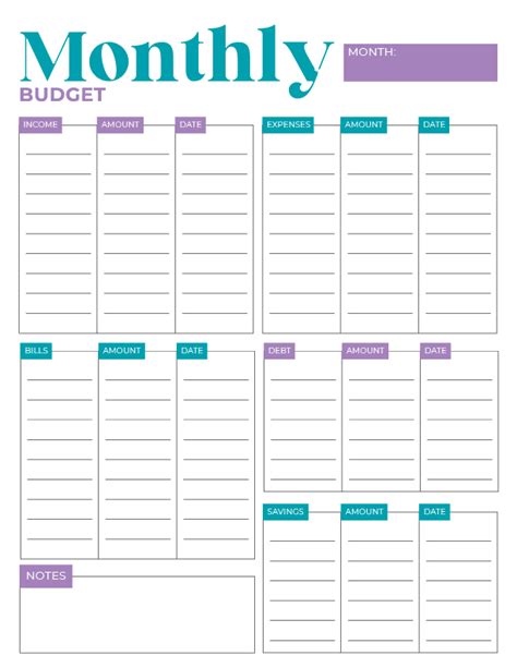 printable budget planner   page workbook leap  faith