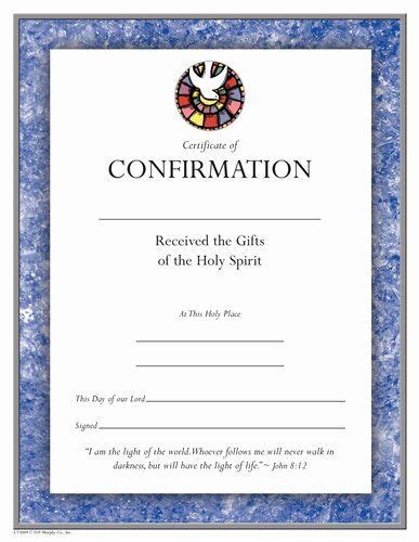 confirmation certificate template printable templates
