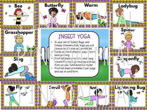 bug pose  called spider yoga  kids yoga kit  images basic