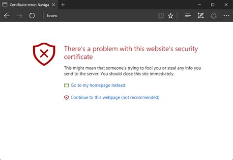 windows 10 microsoft edge how to bypass certificate error super user