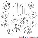 Numbers Colouring Coloring Leaves Pages Sheet Title Sheets sketch template