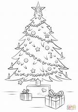 Weihnachtsbaum Malvorlage Kostenlos Ausmalbild Geschenken Sketch Ausdrucken Albero Coloring Malvorlagen Colorare Addobbato sketch template