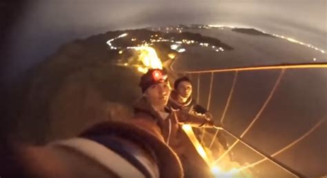 daredevils climb top of golden gate bridge and perform somersaults los angeles times