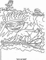 Coloring Surfing Pages Rocket Power Popular Hawaii sketch template