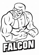 Falcon Superhero Ausmalbilder Bestcoloringpagesforkids sketch template