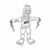 Chica Withered Freddy Helpy Printable Freddys Coloringpages101 Glamrock sketch template