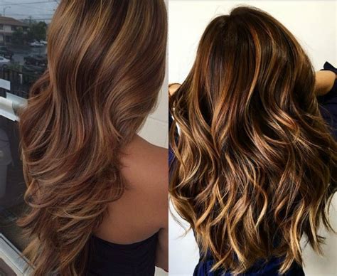 hypnotizing long brown hair with highlights