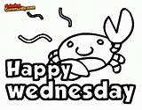 Coloring Wednesday Pages Week Days Happy Colorear Coloringcrew Popular Print sketch template