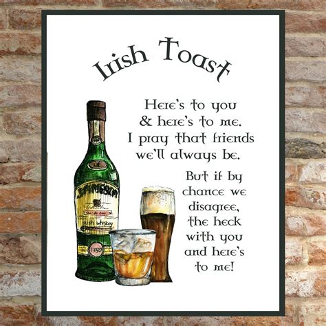 Irish Toast Heres To You And Heres To Me I Pray That Etsy In 2021
