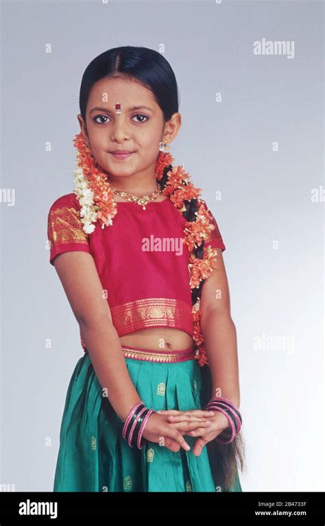 indian girl child  fancy dress costume  south indian india
