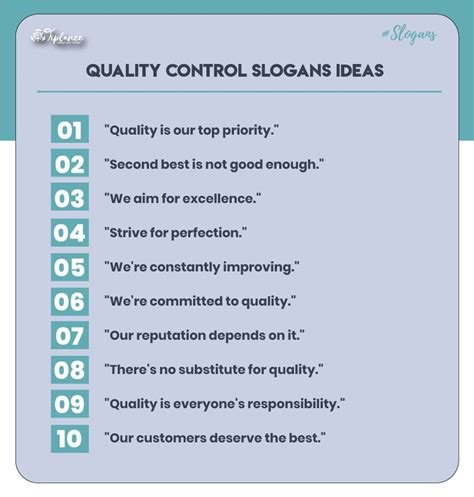 creative quality control slogans taglines  ideas tiplance