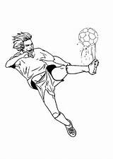 Soccer Coloring Player Pages Print Boys Coloringtop sketch template