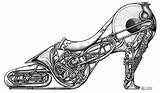 Shoe Horns Drawing Horn Brass Don sketch template
