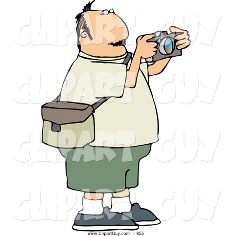 Larger Preview Clip Art Of Achubby Overweight Man Taking