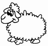 Sheep Funny Coloring Cute Little Coloringsky sketch template